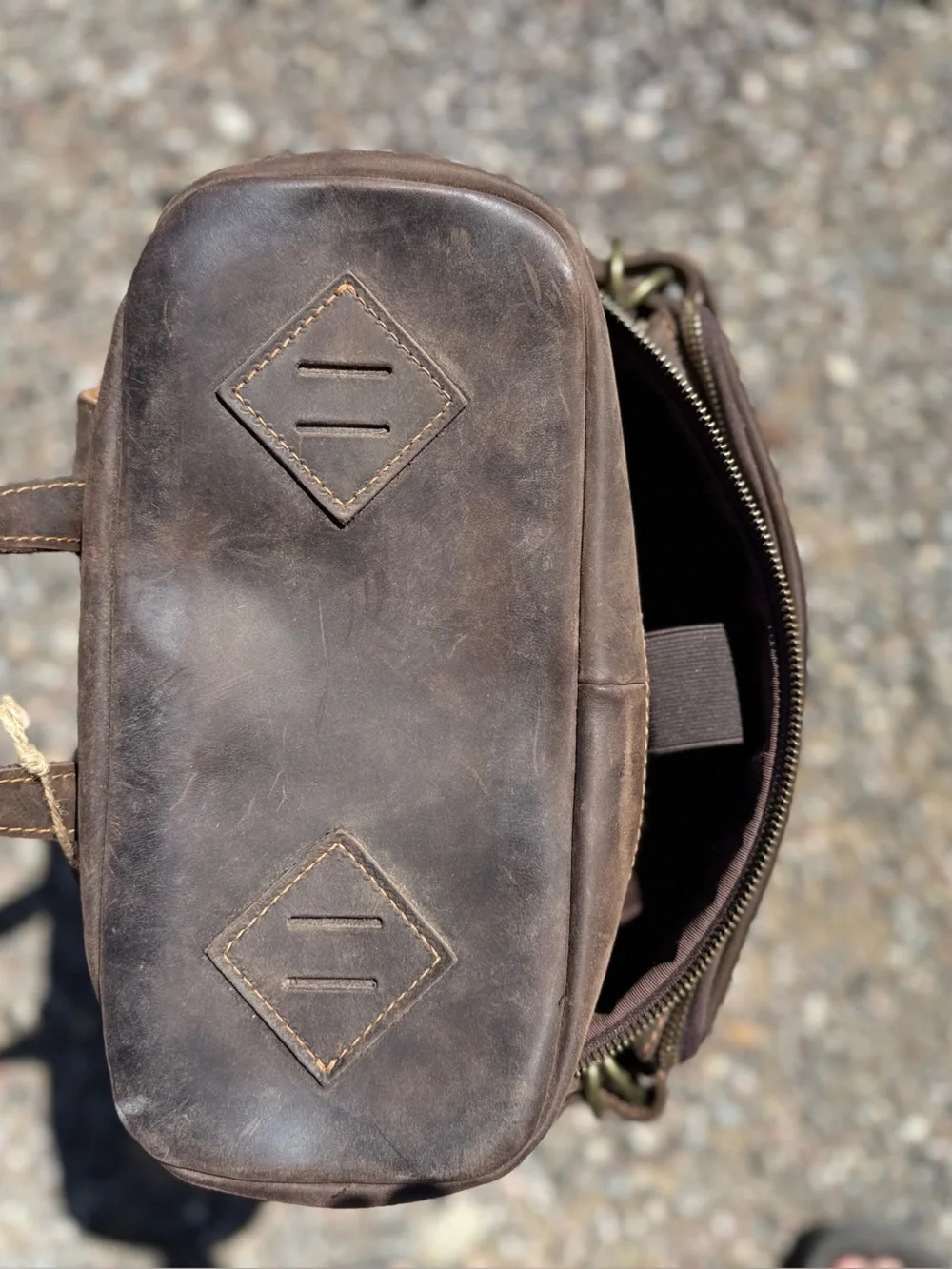 Classic Brown Genuine Leather Backpack. Excellent heavy duty brass hardware.